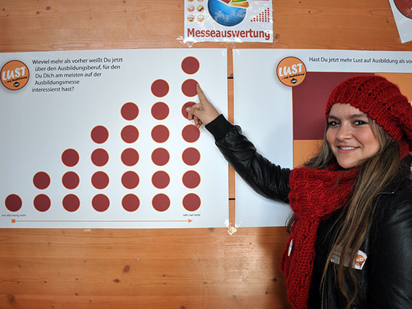 Sie weiß jetzt mehr über den Ausbildungs&shy;beruf, der sie interessiert