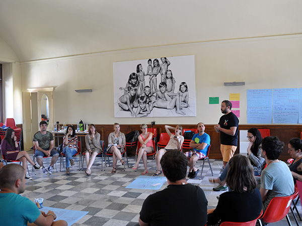 Preparing the "Local Action" at C'e Fermento festival