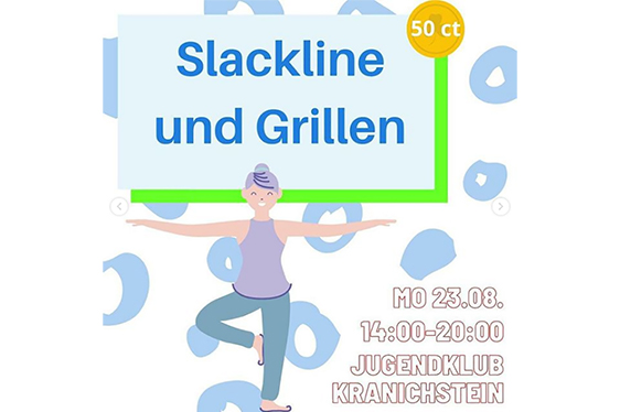 Slackline und Grillen