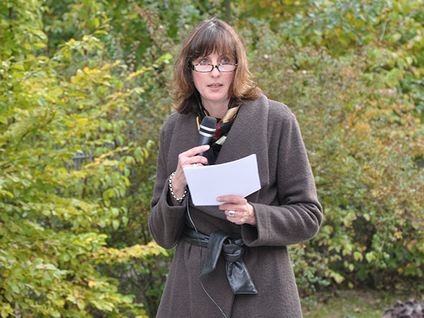 Begrüßung durch die Nachhaltigkeits&shy;dezernentin Brigitte Lindscheid