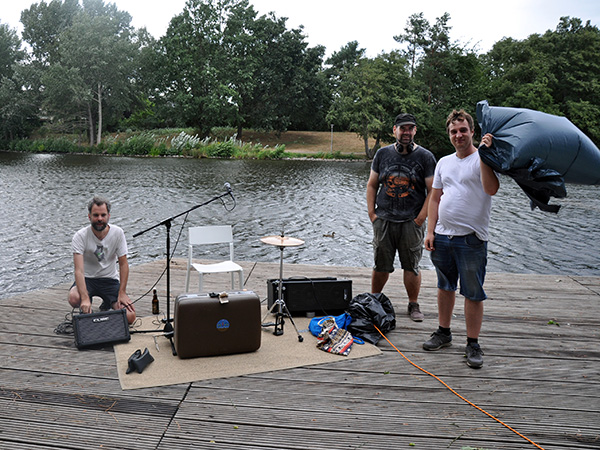 Aufbau an der Seebühne am Brentanosee