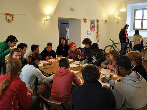 Preparing the catalogue for "Prague's first International Living Library"