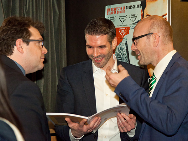 Drei Darmstädter Lebende Bücher kurz vor ihrem Einsatz