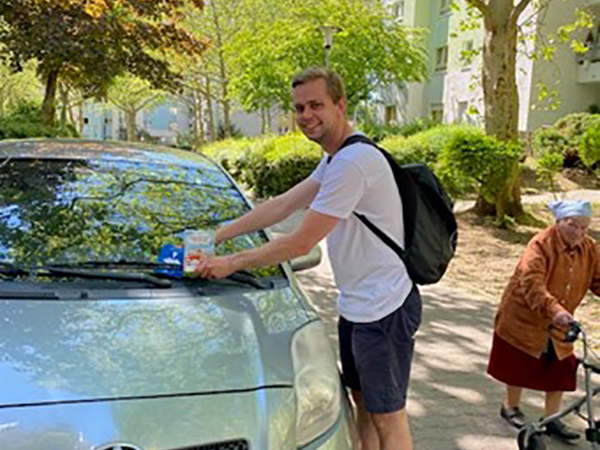 Till vom "Mobilen Projekt Eberstadt" unterstützt die Aktion