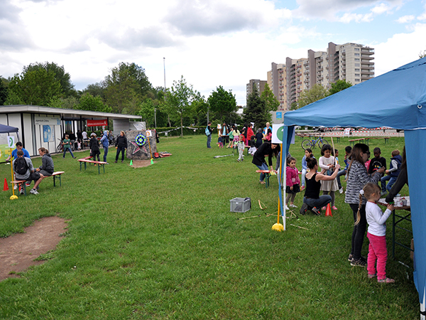 Blick über die Kranichsteiner SportWiese