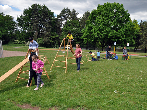 Spiele-Parcours-Station "Klettern"