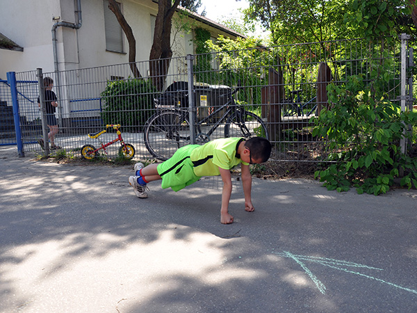 Warm up auf Fäusten