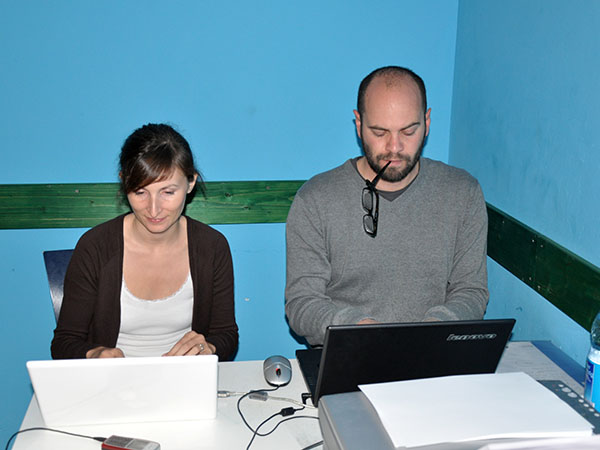 Dora and Sven working hard (kinda)