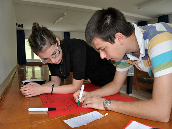 Boriana and Tzanko planning for a Bulgarian Living Library Project